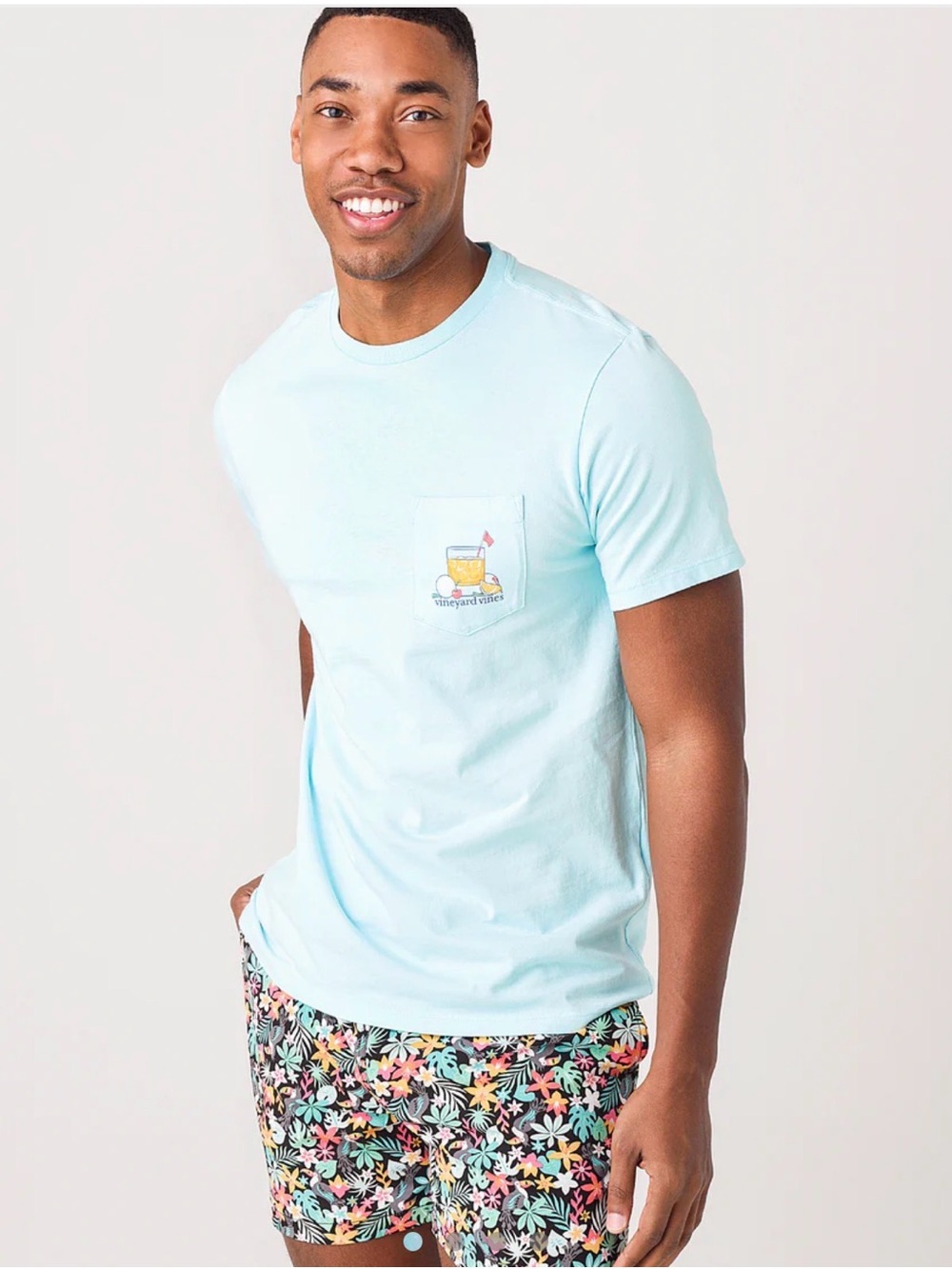 Vineyard Vines 19th Hole Graphic Tee light Blue Sz Small - Picture 2 of 5